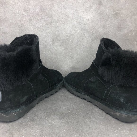 Bearpaw 2012 Koko Faux Fur Suede Ankle Boot Bootie, Black, Women's 9 - Picture 6 of 9
